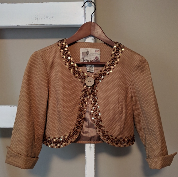 Kenzie Cropped Blazer, Size 4 - Picture 1 of 12
